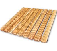 Castelmerlino Tarima para ducha en madera de alerce 49x49 cm para platos de ducha 70x70
