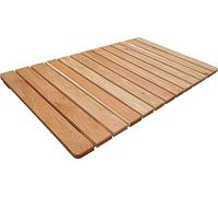 Castelmerlino Tarima para ducha en madera de alerce con listones atornillados 103x62 cm para platos de ducha 120x70
