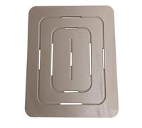 Castelmerlino Tarima para ducha gris tórtola en madera contrachapada marina Okumè 54x68 cm para platos de ducha 70x90 cm