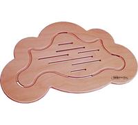 Castelmerlino Tarima para ducha Nube en madera contrachapada marina Okumè 96x56 cm para espacios de ducha