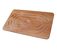 Castelmerlino Tarima para ducha Okumè madera contrachapada marina 96x57 cm para platos de ducha 120x70/80