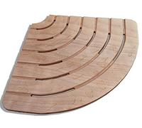 Castelmerlino Tarima para Ducha Okumè Marino contrachapado Lado Esquina 61 cm para Platos de Ducha Lado 80 cm
