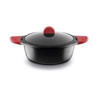 CASTEY - Cacerola Alta de Inducción, 20 cm, Modelo IO20, Aluminio, con Tapa, Revestimiento Antiadherente, Distribuye de Forma Homogénea el Calor, Resistente y Duradera, Libre de PFOA