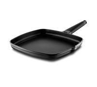 CASTEY - Grill Asador de Inducción, 22 cm, Modelo 4-P22, Color Negro, Mango Desmontable, Sartén Antiadherente de Aluminio, Distribución Homogénea del Calor, Fácil de Limpiar