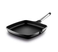 CASTEY - Grill Asador de Inducción, 22 cm, Modelo 6-IP22, Color Acero Inoxidable, Mango Desmontable, Sartén Antiadherente de Aluminio, Distribución Homogénea del Calor