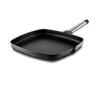 CASTEY - Grill Asador de Inducción, 22 cm, Modelo 6-P22, Color Acero Inoxidable, Mango Desmontable, Sartén Antiadherente de Aluminio, Distribución Homogénea del Calor