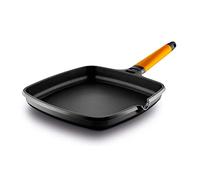 CASTEY - Grill Asador de Inducción, 27 cm, Modelo F5-IP27, Color Negro, Mango Desmontable, Sartén Antiadherente de Aluminio, Distribución Homogénea del Calor