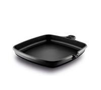 CASTEY - Grill Asador de Inducción de Fundix, 27 cm, Modelo F2-IP27, Color Naranja, Sin Mango, Sartén Antiadherente de Aluminio, Distribución Homogénea del Calor