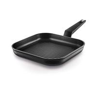 CASTEY - Grill Asador de Inducción Titanium, Modelo TT-G27, Color Negro, Ligero, Fácil de Limpiar, Sartén Antiadherente de Aluminio, Distribución Homogénea del Calor, Medidas 27 x 20,5 x 30 cm