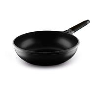 CASTEY - Sartén Wok de Inducción, 28 cm, Color Negro, Mango Desmontable, Antiadherente, Distribuye el Calor de Forma Homogénea, Ligera y Cómoda, Fácil de Limpiar, Apta para Todas las Cocinas