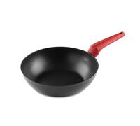 CASTEY - Sartén Wok de Inducción Castey Red, 28 cm, Color Rojo, Aluminio Reciclado, Antiadherente, Distribuye el Calor de Forma Homogénea, Ligera y Cómoda, Apta para Todas las Cocinas