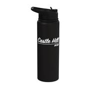 Castle Hill Ave Bronx New York NYC - Escritura retro Stainless Steel Insulated Water Bottle