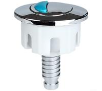 Caswynlife Botón de inodoro de doble descarga con cubierta cromada ABS, interruptor de presión de 38 mm para ahorrar agua, para cisternas de inodoro estándar, instalación manual (D)