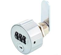 Caswynlife Cerradura de combinación de aleación de zinc de 3 ruedas para archivador de cajón de gabinete, dispositivo de seguridad de contraseña reajustable con llaves para almacenamiento de oficina