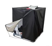 Caswynlife Cubierta de bolsa resistente 210D IBC 1000L, protector impermeable para tanque de agua al aire libre con cremallera frontal, escudo resistente a la intemperie, para camping, senderismo