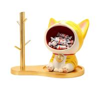 Cat Candy Dish - Resin Cat, Statue for Good Luck, Key Trinket Dish Accessory, Entryway Table Ornament, Home Living Room Bedroom Decor, Gabinete Countertop Gift Use, Entryway Tabletop Ornament