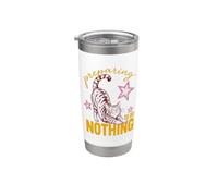 Cat Preparing To Do Nothing Funny Lazy Relaxation Humor Vaso térmico de acero inoxidable de doble pared