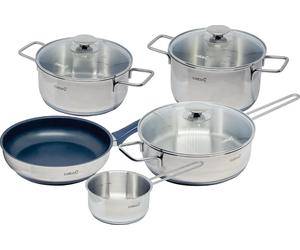 Cata 03000005 - Batería de cocina New York con 5 piezas y 3 tapas Acero Inoxidable