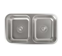 Cata CB-2 - Fregadero De Cocina Acero 90 Cm 2 Cubetas 0 Escurridor Bajo Encimera
