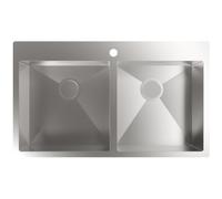 Cata Fregadero sobre encimera CBS-2 40-40 R10 (02624009) – 2 cubetas inoxidables 86x51