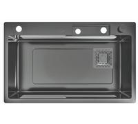 Cata Fregadero sobre encimera CDC X. 02625037 Una cubeta acero inoxidable 75x45 para mueble 80 cm