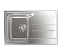 Cata CDL-1 ED - Fregadero Sobre Encimera Escurridor Derecha Mueble 45 Cm Inox