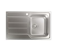 Cata CDL-1EI - Fregadero De Cocina Acero 50 Cm 1 Cubeta 1 Escurridor Bajo Encimera