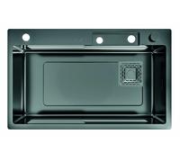 CATA Fregadero sobre encimera CDC X. 02625037. Una cubeta. Inoxidable. acabado acero. Para mueble de 80 cm. Medidas 75x45