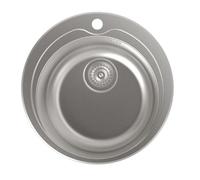 Cata RS 1 - Fregadero Cubata Redonda Sobre Encimera Mueble de 45 Cm Inox