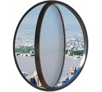 CATANK Ventana Redonda Tipo Ojo de Buey giratoria 360° para cobertizo, Marco de aleación de Aluminio y Vidrio Templado, para Mayor privacidad y Control de la luz (Vidrio Changhong Negro,