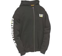 CATERPILLAR W10840 - Sudadera de trabajo con cremallera con capucha, Negro , L