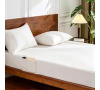 Cathay Home Sábana bajera ajustable de doble cara con bolsillo organizador tamaño Queen, doble cepillado ultrasuave, resistente a las arrugas y a la decoloración, sábana bajera de bolsillo profundo de
