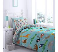 Catherine Lansfield Animal Adventures - Juego de Cama (135 x 200 + 80 x 80 cm)