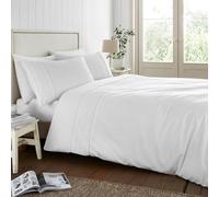 Catherine Lansfield Broderie Anglaise - Juego de Funda de edredón y Fundas de Almohada para Cama tamaño Super King, Color Blanco
