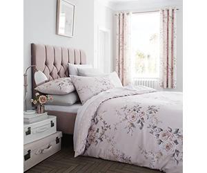Catherine Lansfield Canterbury Easy Care, Juego de Funda de edredón para Cama Individual, Color Rubor