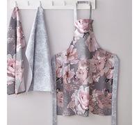 Catherine Lansfield Dramatic - Delantal floral gris KT/46659/W/APR/GY