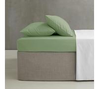 Catherine Lansfield Easy Iron - Sábana Bajera Ajustable (percal Peinado, Extra Profunda), Color Verde Salvia