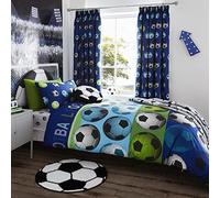 Catherine Lansfield Football Blue - Juego de Funda nórdica de 140 x 220 + 60 x 70 cm