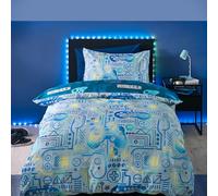 Catherine Lansfield Kids Gamer So Soft - Juego de Funda de edredón y Funda de Almohada para Cama Individual, Color Gris