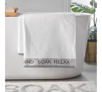 Catherine Lansfield Relax and Unwind - Toalla de baño (70 x 120 cm), Color Blanco