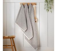 Catherine Lansfield Rice Weave - Toalla de Mano (algodón, 50 x 90 cm), diseño de Rayas, Color Gris