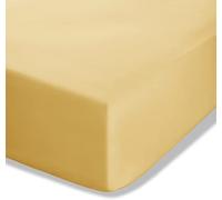 Catherine Lansfield Sábana Bajera Ajustable de percal Peinado de fácil Planchado, tamaño King, Color Amarillo Ocre