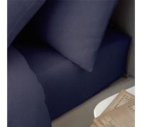 Catherine Lansfield Sábana Bajera Ajustable Doble algodón Cepillado Azul Marino