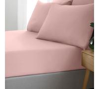 Catherine Lansfield So Soft - Sábana Bajera Ajustable tamaño King, Color Rosa Rubor