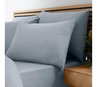 Catherine Lansfield So Soft - Sábana Bajera para Cama Doble, no Necesita Planchado, Color Gris Pizarra