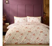Catherine Lansfield Woodland Fox So Soft - Juego de Funda de edredón Reversible con Fundas de Almohada, Color Natural