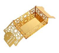 CATIEBYE Caja de Dulces en Festividades de Ramadán Acrílica Dorada para Eid Mubarak Diseño Elegante, Resistente y Versátil para Decoración y Obsequio