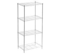 Catter House - Estantería metálica con Rejilla Klaus 120-56 x 35 x 120 cm, Color Blanco con 4 estantes soporta hasta 140 kg 35 kg por Estante, Acabado Cromado y fácil de Montar