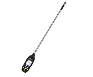 Caudalímetro de hilo térmico con memoria PCE-423N / Rango: 0 ... 30 m/s/Interfaz micro USB/Soporte para trípode de 3/8" / Formato archivo CSV/Acumulador recargable/Calibración opcional/Sonda