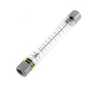 Caudalímetro líquido, LZM-15G Rotámetro tipo tubo acrílico para medir el caudal de agua, 0.5-5 GPM y 1.8-18 LPM (rosca interna de 1/2 pulgada)